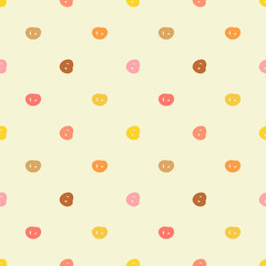 Doodle polka dots pattern