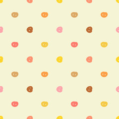 Doodle polka dots pattern