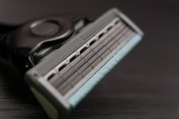 razor blade, or also known as shaver macro close up picture
