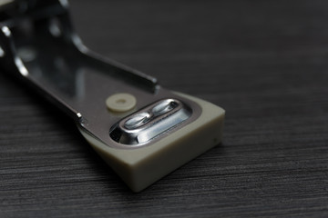 Close-up macro of a stapler