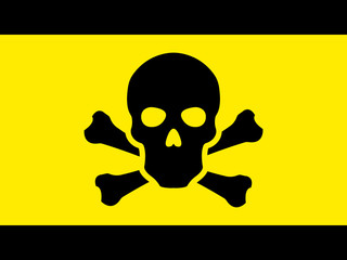 Toxic safety Hazard Danger Harmful Malware Virus  sign illustration isolated on background Vector Icon