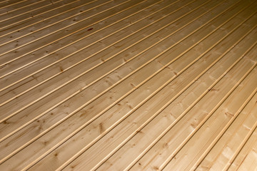 New wall of wooden boards as a background