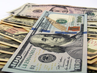 USA currency money dollar dolar dollars hundred five ten twenty