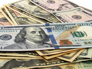 USA currency money dollar dolar dollars hundred five ten twenty