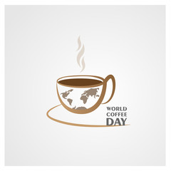 world coffee day 1 october vector illustration 