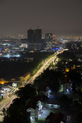 kuala lumpur skyline at night