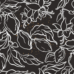 Vector seamless pattern. Floral jungle