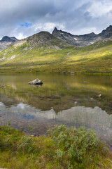 Fototapeta na wymiar In the mountains of Northern Norway.Tromso