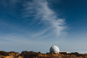 Teide Observatory astronomical telescopes in Tenerife, Canary Islands, Spain