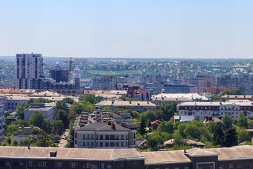 Fototapeta na wymiar Aerial view on the Kharkiv city in Ukraine