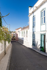 Beautiful street with typical houses in 