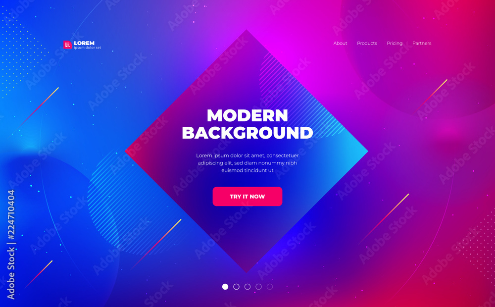 Wall mural liquid color background design. fluid gradient shapes composition. futuristic design landing page. e