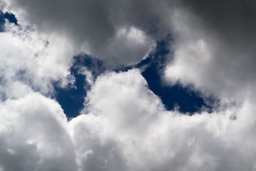 The background sky is covered with clouds