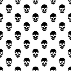 Halloween seamless pattern. Design elements for halloween party poster. Scull pattern seamless in simple style vector illustration