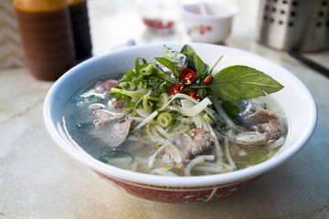 Vietnamese Beef Noodle Soup Dish