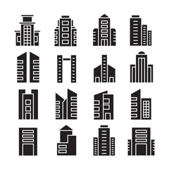 Fototapeta premium vector set of building icons