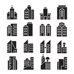 Fototapeta premium vector set of building icons