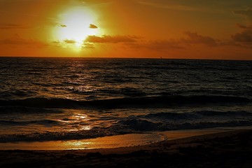 sunrise over the ocean