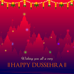 Happy Dussehra Navratri celebration India holiday background