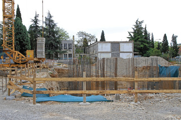 Construction Site Rebar Pit Structure