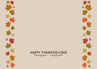 Thanksgiving background, autumn maple leaves