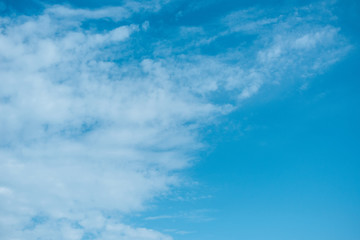 beautiful light blue sky with clouds