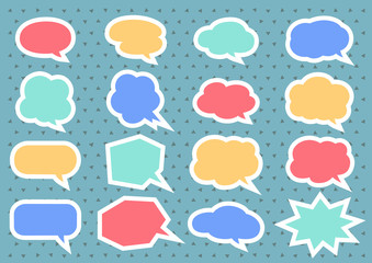 Speech Babbles set, vector illustration EPS10.