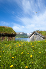 old houses in Norway.Tromso