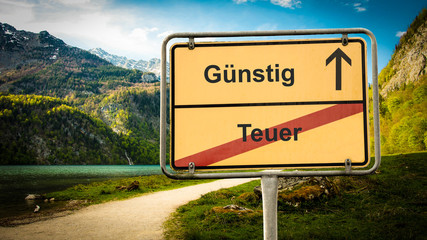 Obraz premium Schild 379 - Günstig