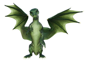 Fototapeta premium 3D Rendering Fairy Tale Dragon na białym tle