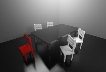 3d rendering meeting room business partnership agreement concept.