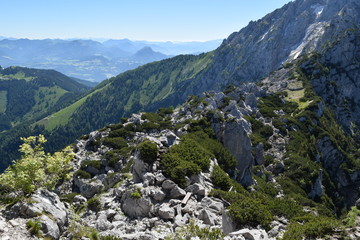 Fototapeta na wymiar View Toward Austria in Bavarian Alps near Eagle's Nest