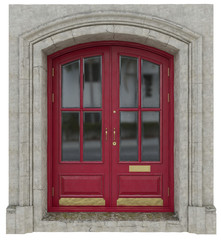 Classic door with a wreath