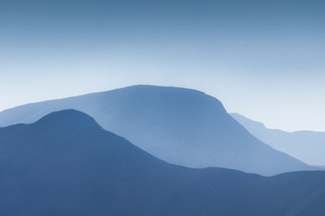 Fototapeta premium misty view of mountains