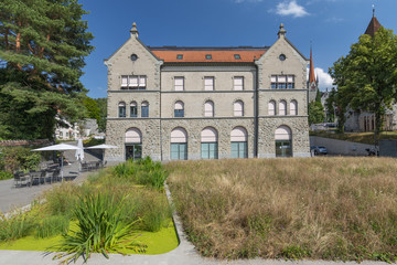 Fototapeta na wymiar Bibliothek Zug, library of the city and the canton of Zug, Switzerland.