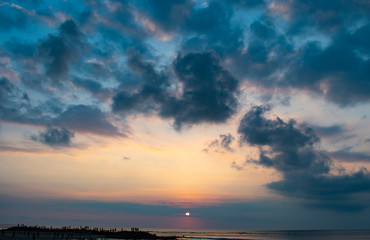 バリ島の海と夕日