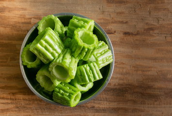  Fresh bitter gourd or bitter melon  slice for cooking
