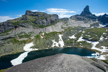 Very beautiful mountain landscape. The trip through the mountains. The Nature Of Siberia