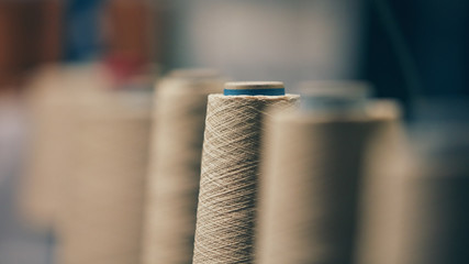 Dyeing fabrics yarn in dyeing farm production