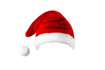 Pattern, Santa Claus hat isolated on white background. mockup, layout