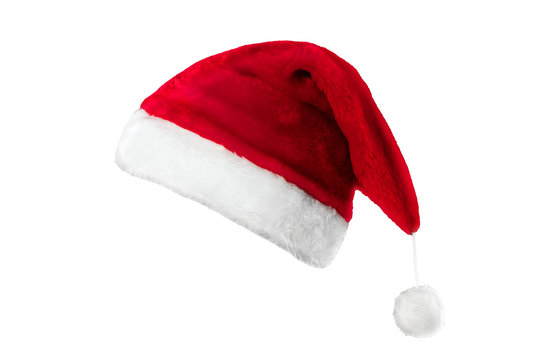 Pattern, Santa Claus hat isolated on white background. mockup, layout