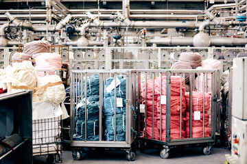 Dyeing yarn fabrics production farm