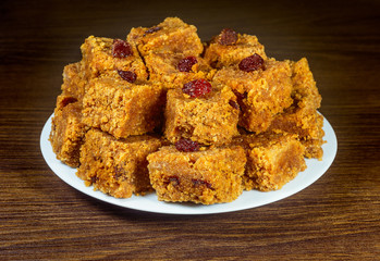 Coconut Toffee on a Plate