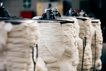 Dyeing yarn fabrics production farm