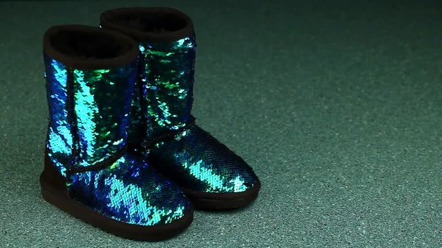 Girl shoes marble background hd footage