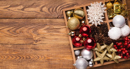 Christmas and New Year holiday decoration background
