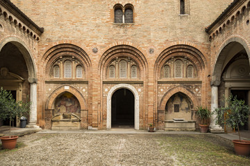 Fototapeta na wymiar Santo Stefano landmark in Bologna in Italy
