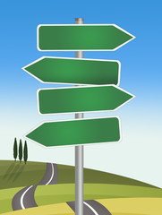 illustration of road signs
