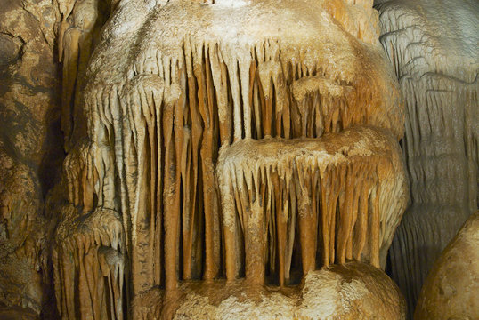 Gosu limestone cave in Danyang, South Korea. Called the "underground palace" and formed over 450 million years ago.
