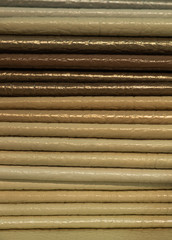 Catalog of multicolored imitation leather from matting fabric texture background, leatherette fabric texture, industry background